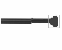 Карниз для ванної металевий Prima Nova чорний 120-220 см