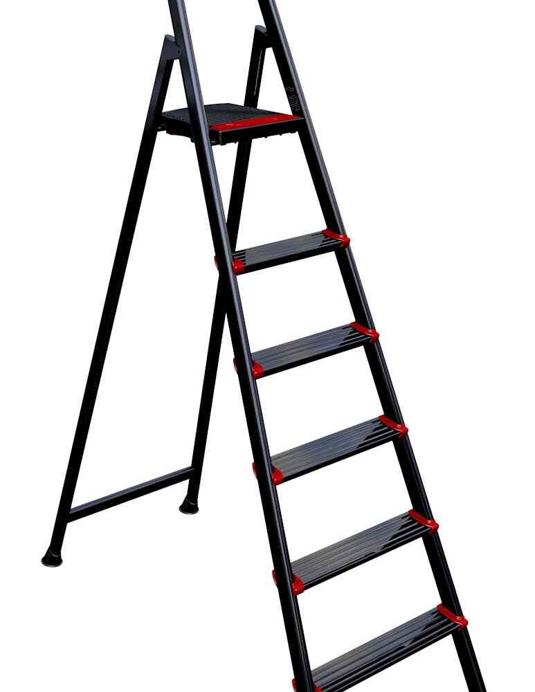 Драбина сталева BURMASTER EXPERT 6 сходинок, 200 кг